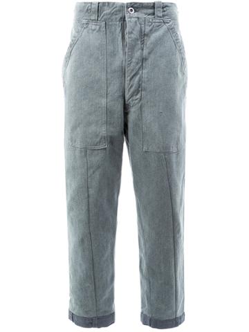 Myar Swiss Salt & Pepper Trousers - Blue