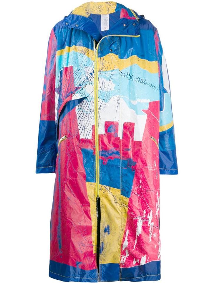 Bethany Williams Distressed Look Raincoat - Blue