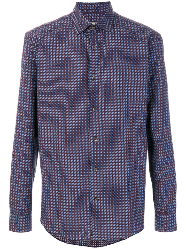 Salvatore Ferragamo Double Gancio Print Shirt - Pink & Purple