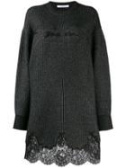Givenchy Lace Scalloped Jumper Dress - Black