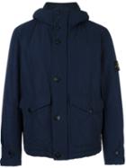 Stone Island 'micro Reps' Padded Jacket, Men's, Size: Large, Blue, Cotton/polyamide/polyester