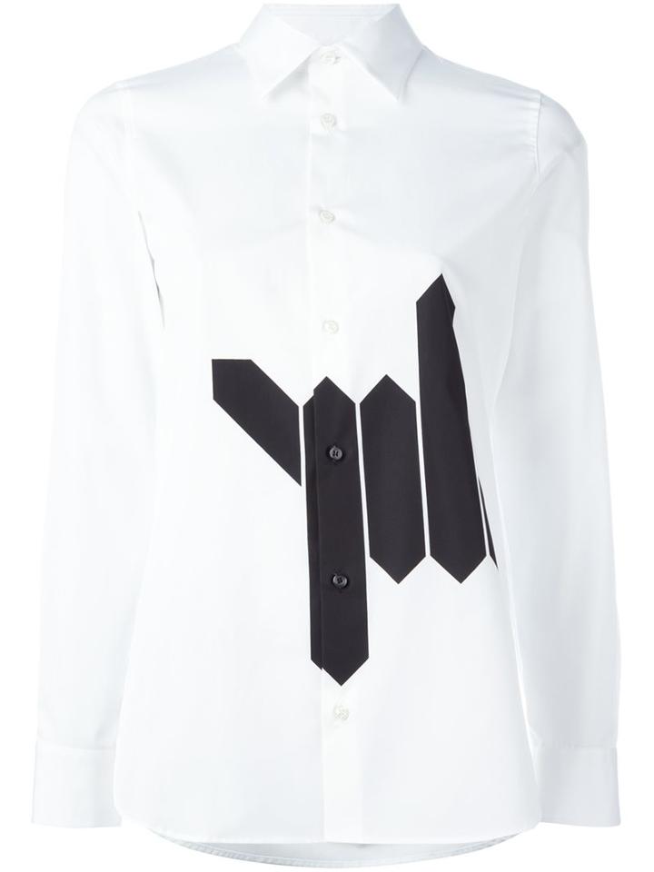 Dsquared2 Printed Classic Shirt, Women's, Size: 44, White, Cotton