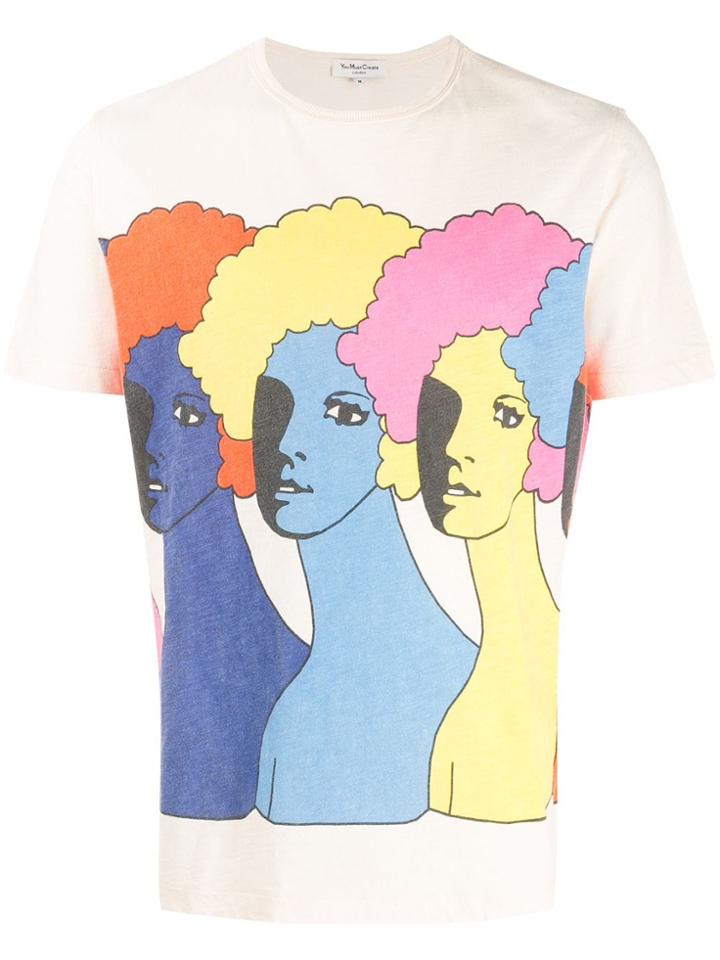 Ymc Portrait Print T-shirt - Neutrals
