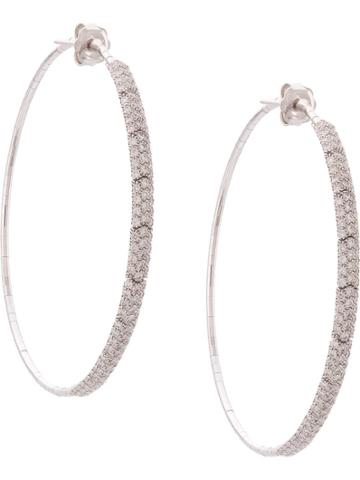 Mattia Cielo 18kt White Gold Rugiada Diamond Large Hoops