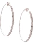 Mattia Cielo 18kt White Gold Rugiada Diamond Large Hoops