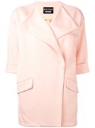 Boutique Moschino Flap Pocket Blazer, Women's, Size: 42, Pink/purple, Rayon/spandex/elastane