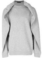 Y / Project Ruffle Sleeve Sweatshirt - Grey