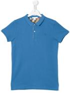 Burberry Kids - Check Trim Polo Shirt - Kids - Cotton - 14 Yrs, Boy's, Blue