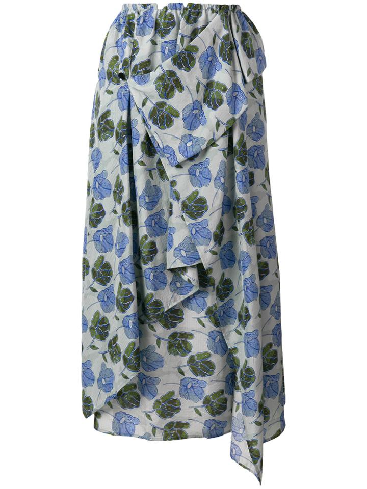 Christian Wijnants Asymmetric Printed Skirt - Grey