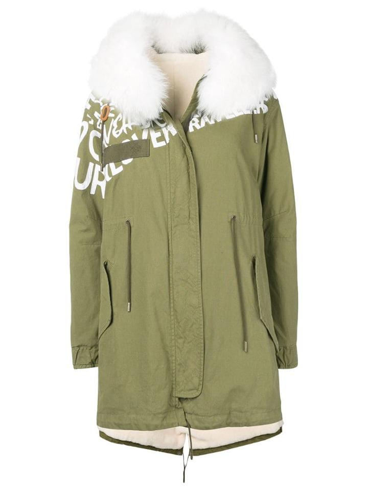 Mr & Mrs Italy Graphic Print Mid-length Parka - Green