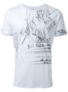 Fad Three Notes Print T-shirt, Men's, Size: Small, White, Cotton