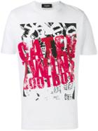 Dsquared2 Caten Twins Printed T-shirt, Men's, Size: Small, White, Cotton