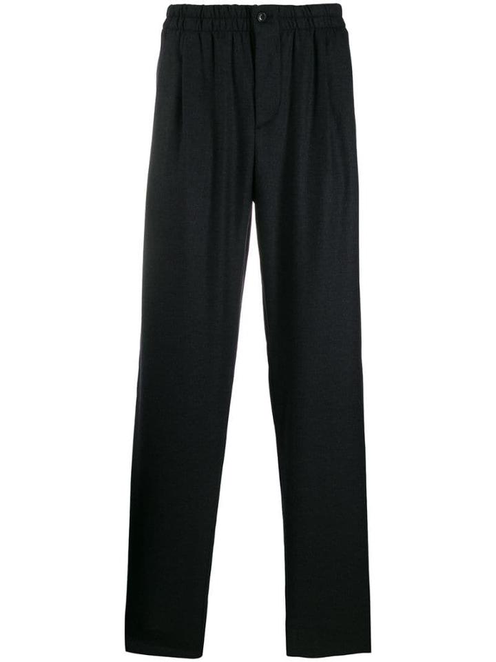 Giorgio Armani Relaxed-fit Straight-leg Trousers - Grey