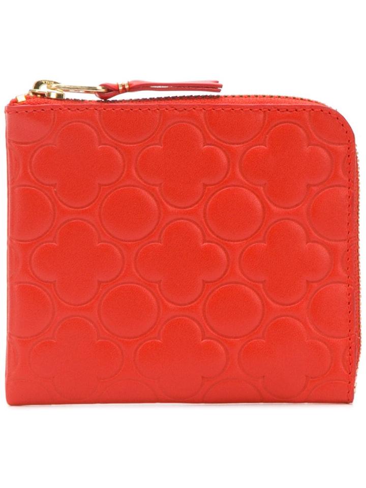 Comme Des Garçons Wallet Embossed Leather Wallet - Red