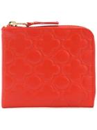 Comme Des Garçons Wallet Embossed Leather Wallet - Red
