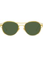 Linda Farrow Violet C4 Sunglasses - Gold