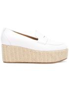 Gabriela Hearst Platform Penny Loafers - White
