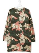 Zadig & Voltaire Kids Teen Camouflage-print Jumper Dress - Green