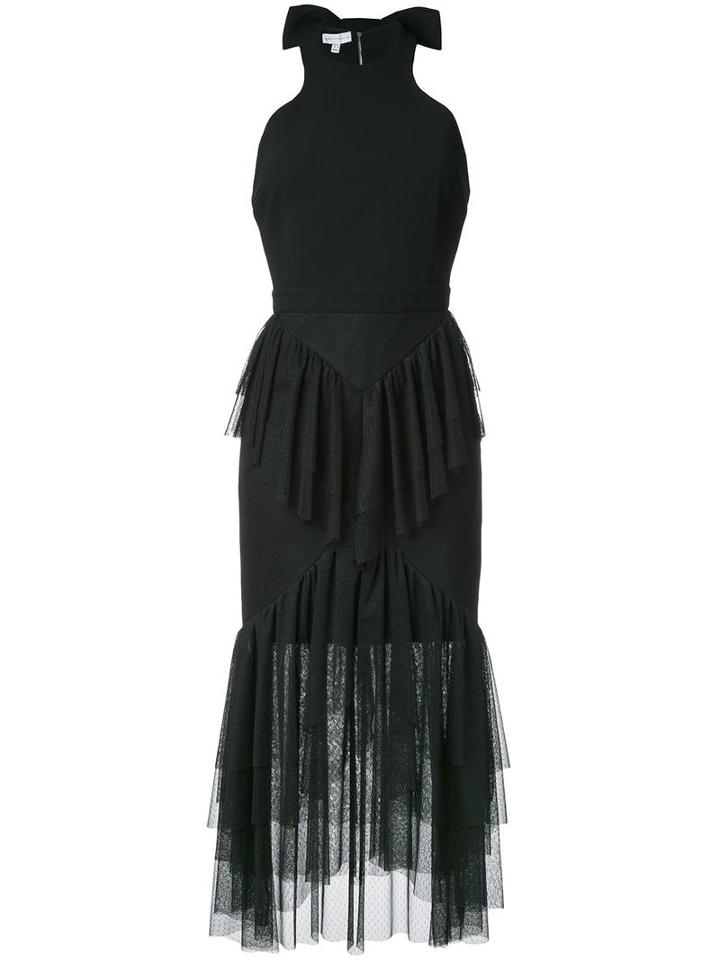 Rebecca Vallance 'orlando' Ruffle Dress, Women's, Size: 6, Black, Polyurethane