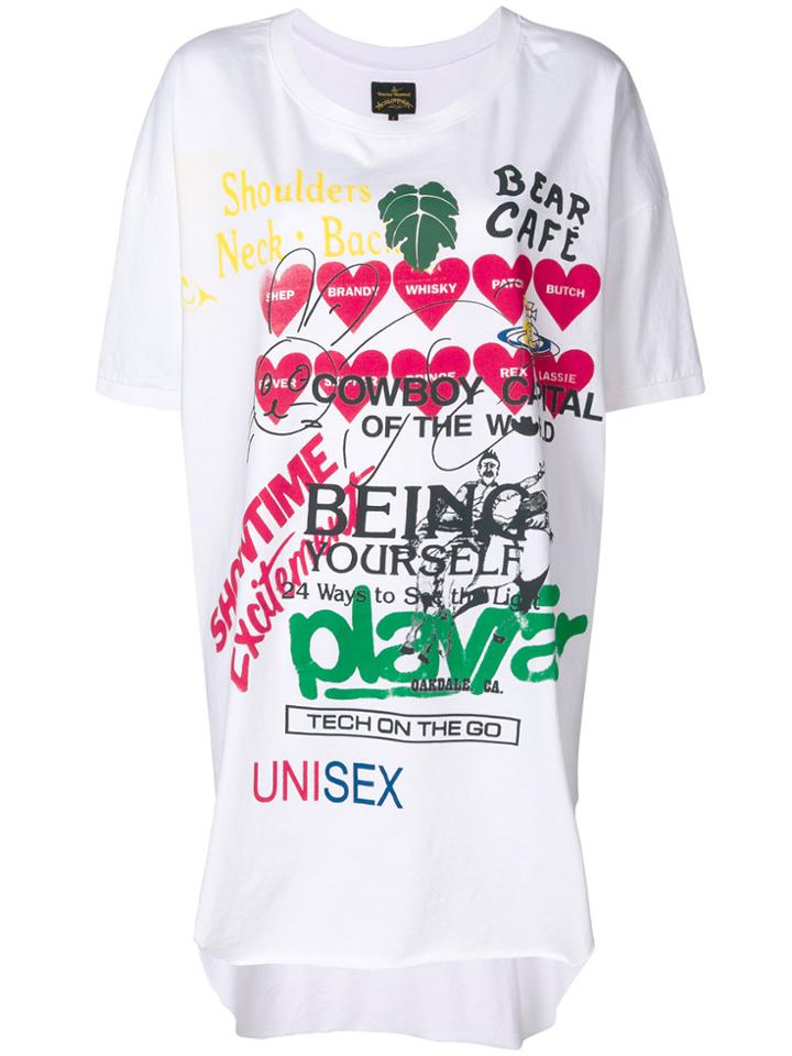 Vivienne Westwood Anglomania Super Over Printed T-shirt - White