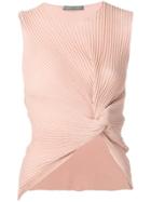 Alberta Ferretti Pleated Tank Top - Neutrals