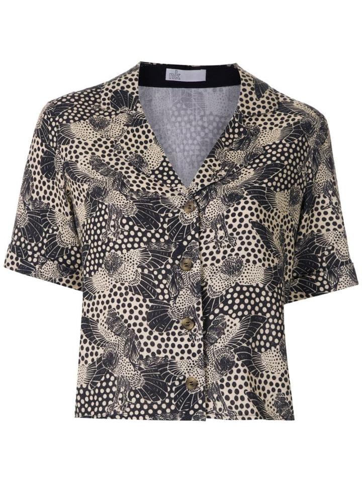 Nk Asas Elle Printed Shirt - Black