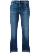 J Brand Step Hem Cropped Jeans - Blue