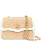 Chanel Vintage Quilted Border Flap Bag, Women's, Nude/neutrals