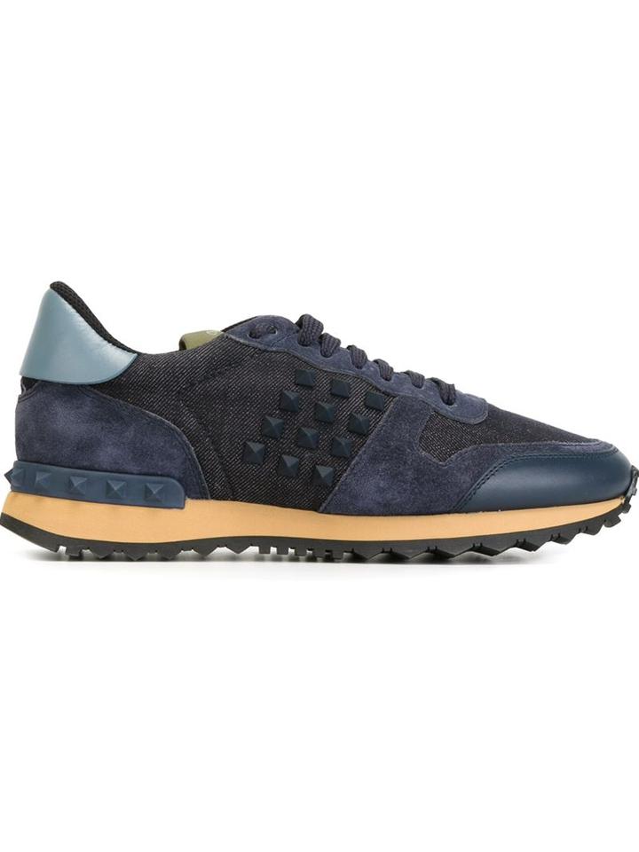 Valentino Garavani 'rockrunner' Denim Sneakers