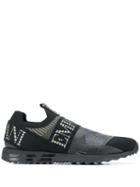 Emporio Armani Knitted-style Sneakers - Black