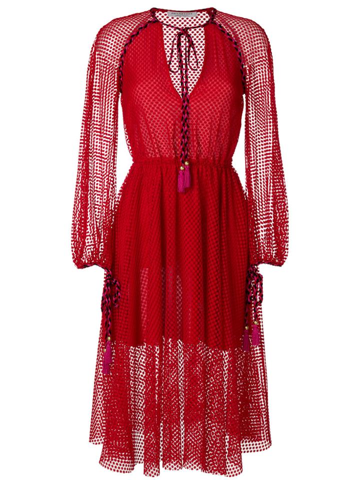 Philosophy Di Lorenzo Serafini Braided Tie Lace Dress - Red