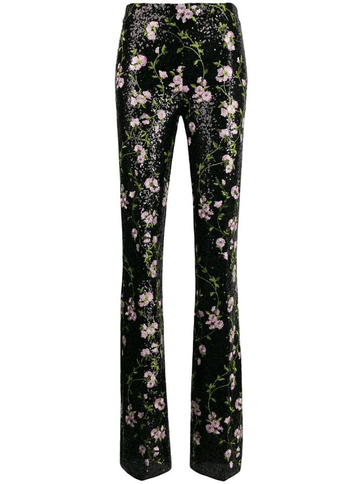Giambattista Valli Sequin Embroidered Trousers - Black