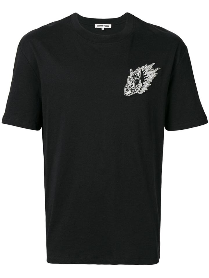 Mcq Alexander Mcqueen Flame Bunny Patch T-shirt - Black