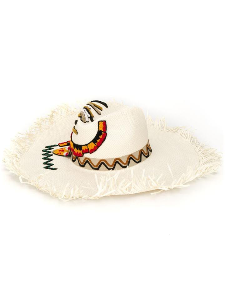 Etro Embellished Straw Hat - Neutrals