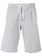 Woolrich Striped Track Shorts, Men's, Size: 36, White, Cotton