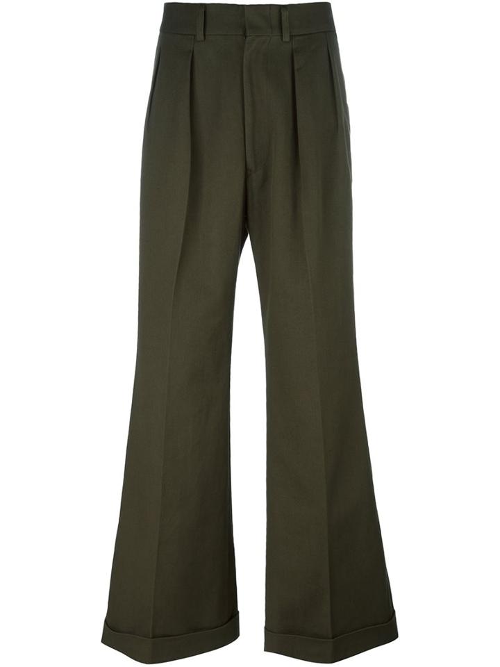 Junya Watanabe Comme Des Garçons Man Regular Leg Trousers, Men's, Size: Medium, Green, Cotton