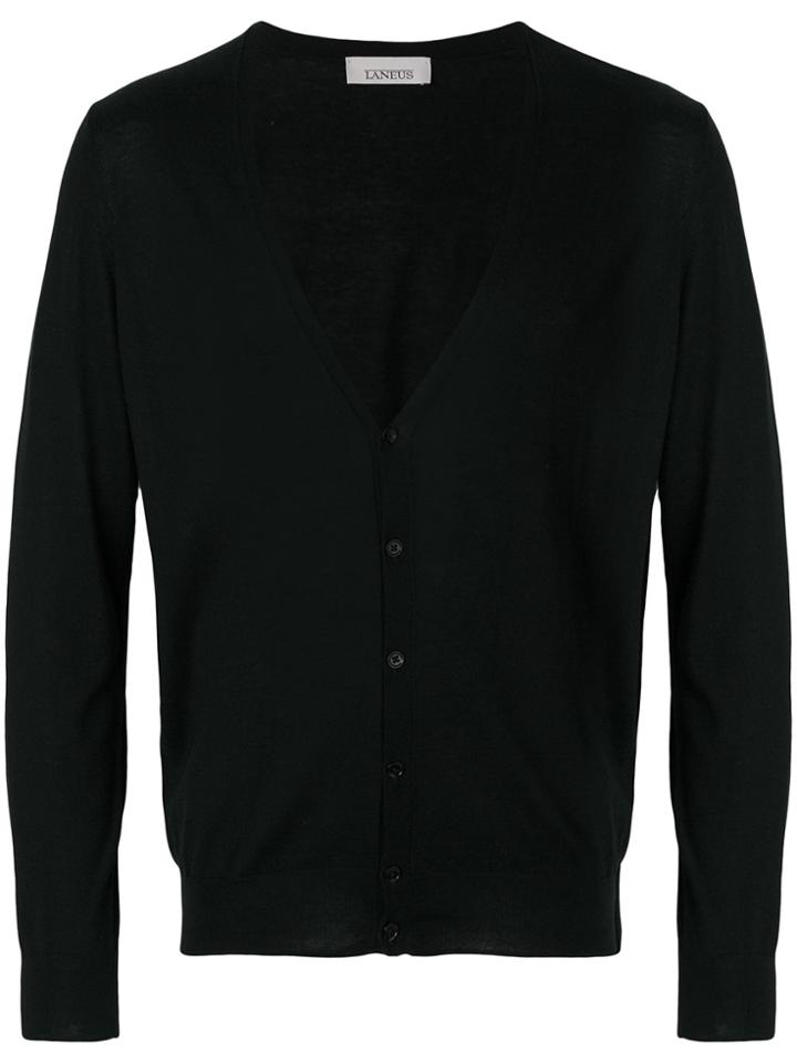 Laneus V-neck Cardigan - Black