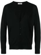 Laneus V-neck Cardigan - Black