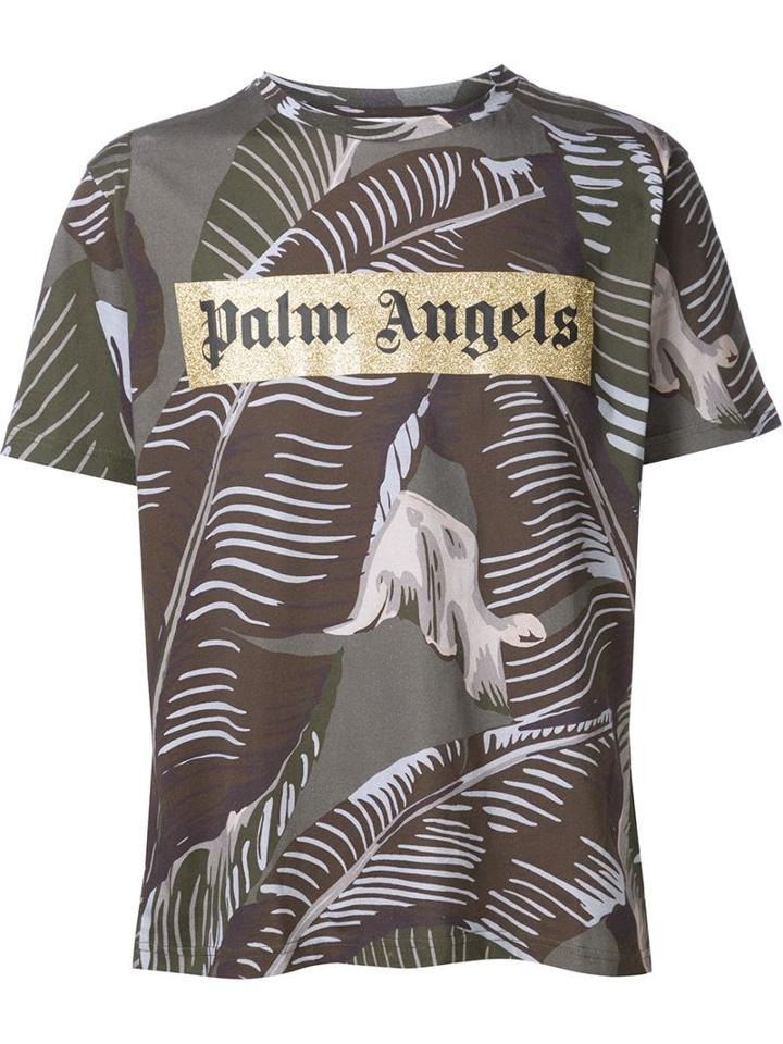Palm Angels Banana Leaf Print T-shirt