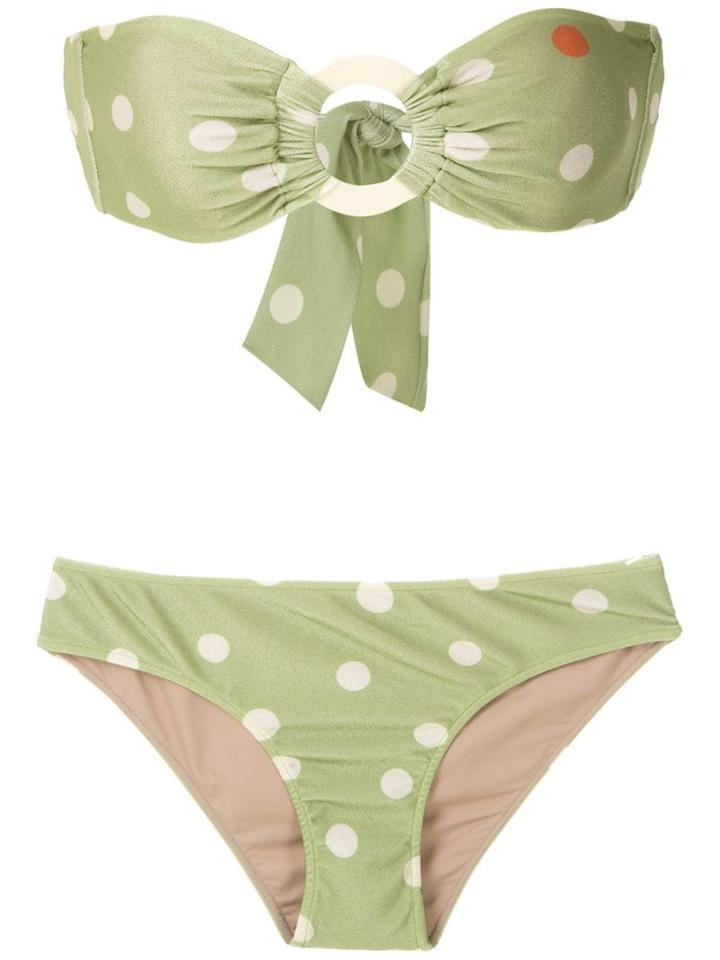 Adriana Degreas Printed Strapless Bikini Set - Green