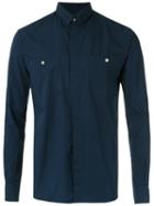 À La Garçonne - Long Sleeves Shirt - Men - Cotton - M, Blue, Cotton