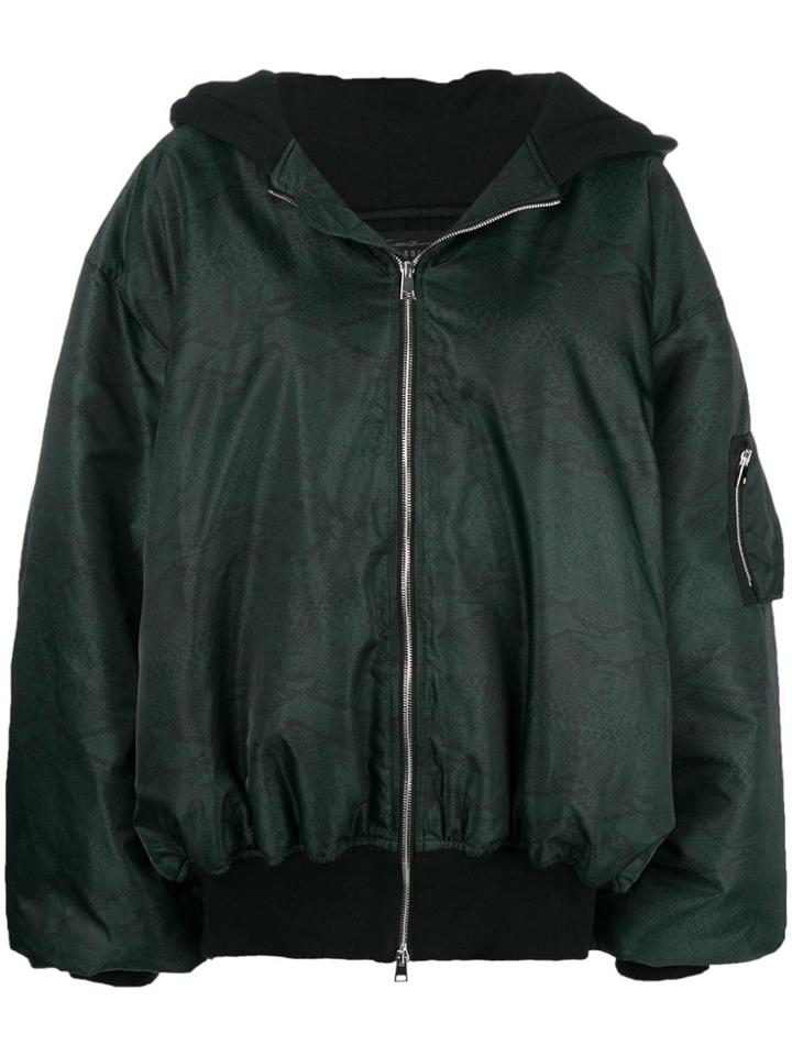 Barbara Bologna Oversized Bomber Jacket - Green