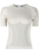 Misbhv Geometric Patterned Cropped T-shirt - Neutrals