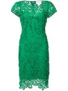 Milly Shortsleeved Cut-out Dress - Green