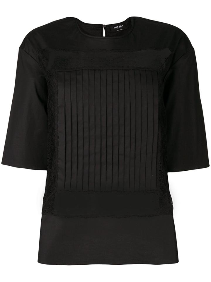 Rochas Sheer Panel Blouse - Black
