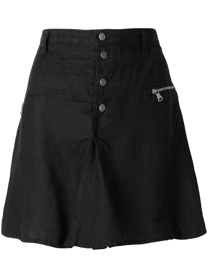 Giorgio Armani Vintage A-line Mini Skirt - Black
