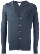 Brioni V-neck Buttoned Cardigan, Men's, Size: 52, Grey, Wool