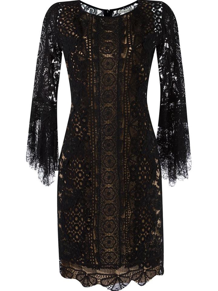 Martha Medeiros Lace Dress, Women's, Size: 44, Black, Silk/cotton