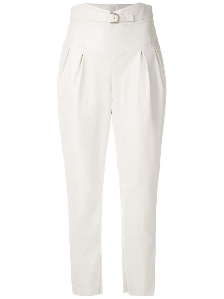 Framed Tulip Tapered Trousers - White