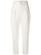 Framed Tulip Tapered Trousers - White